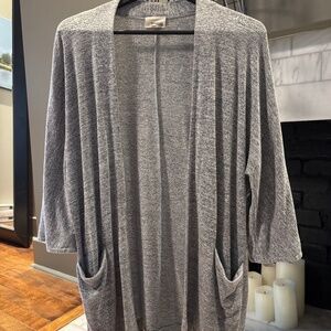 Wilfred Free Open Front Cardigan | Gray Lightweight Duster | Size XS/S